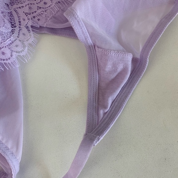 Adore Me Light Purple Lace Deep V Teddy One Piece Lingerie Size Large - Picture 13 of 13